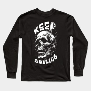 Keep Smiling Skull Long Sleeve T-Shirt